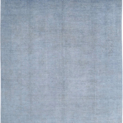 Overdye 8' 5" X 9' 8" Hand Knotted Wool Rug 8' 5" X 9' 8" (257 X 295) / Blue / Wool