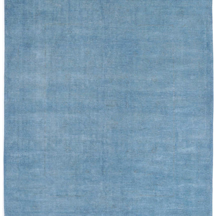 Overdye 7' 11" X 9' 8" Hand Knotted Wool Rug 7' 11" X 9' 8" (241 X 295) / Blue / Wool