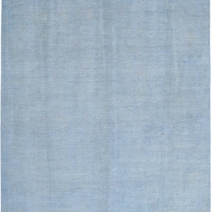 Overdye 8' 1" X 9' 7" Hand Knotted Wool Rug 8' 1" X 9' 7" (246 X 292) / Blue / Wool