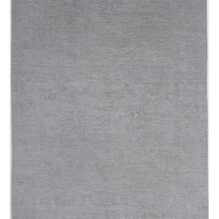 Overdye 7' 3" X 9' 6" Hand Knotted Wool Rug 7' 3" X 9' 6" (221 X 290) / Grey / Wool