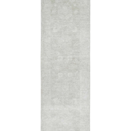 Overdye 2' 5" X 8' 5" Hand Knotted Wool Rug 2' 5" X 8' 5" (74 X 257) / Grey / Wool