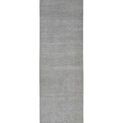 Overdye 2' 8" X 9' 3" Hand Knotted Wool Rug 2' 8" X 9' 3" (81 X 282) / Grey / Wool