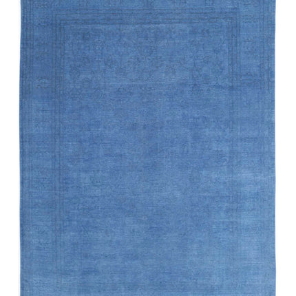Overdye 9' 8" X 13' 7" Hand Knotted Wool Rug 9' 8" X 13' 7" (295 X 414) / Blue / Wool