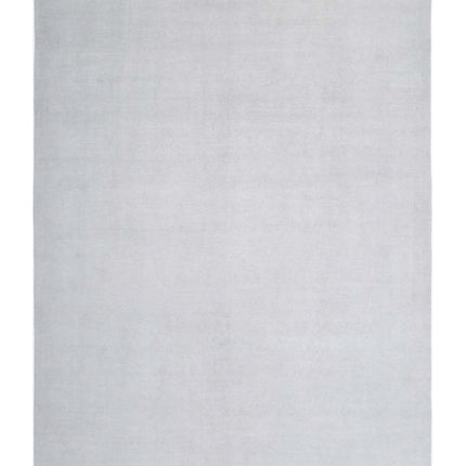 Overdye 8' 8" X 12' 0" Hand Knotted Wool Rug 8' 8" X 12' 0" (264 X 366) / Silver / Wool
