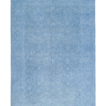 Overdye 5' 11" X 8' 10" Hand Knotted Wool Rug 5' 11" X 8' 10" (180 X 269) / Blue / Wool