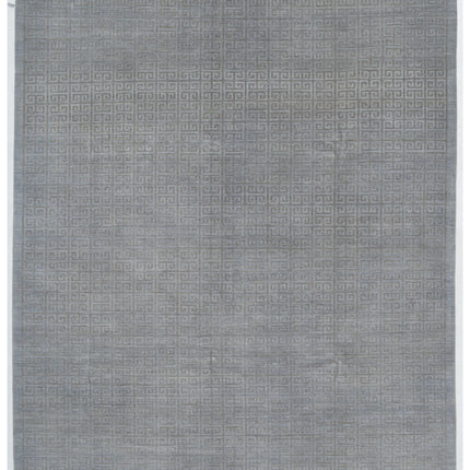 Overdye 9' 0" X 10' 10" Hand Knotted Wool Rug 9' 0" X 10' 10" (274 X 330) / Grey / Wool