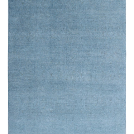 Overdye 8' 9" X 11' 9" Hand Knotted Wool Rug 8' 9" X 11' 9" (267 X 358) / Blue / Wool