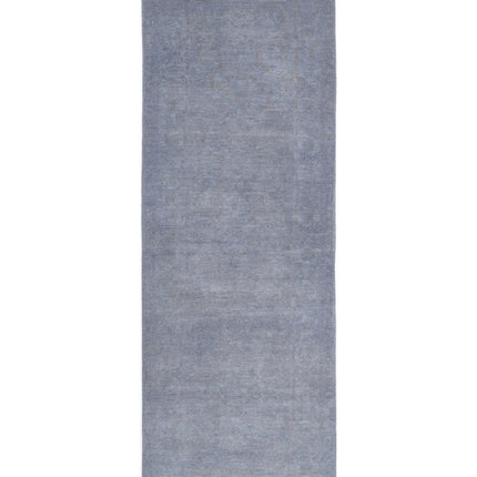 Overdye 2' 8" X 8' 3" Hand Knotted Wool Rug 2' 8" X 8' 3" (81 X 251) / Grey / Wool