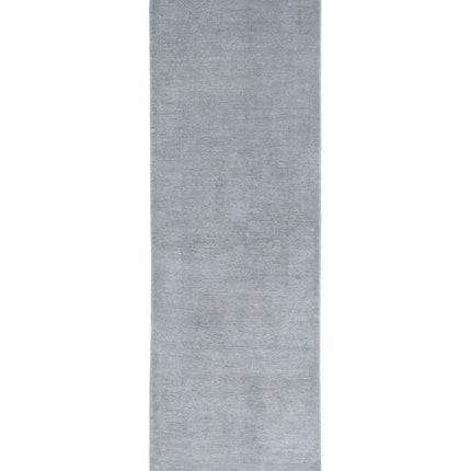 Overdye 2' 3" X 8' 0" Hand Knotted Wool Rug 2' 3" X 8' 0" (69 X 244) / Grey / Wool