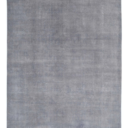 Overdye 11' 10" X 15' 8" Hand Knotted Wool Rug 11' 10" X 15' 8" (361 X 478) / Grey / Wool