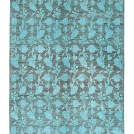 Overdye 6' 1" X 8' 4" Hand Knotted Wool Rug 6' 1" X 8' 4" (185 X 254) / Green / Wool