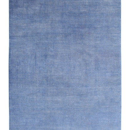 Overdye 8' 11" X 12' 2" Hand Knotted Wool Rug 8' 11" X 12' 2" (272 X 371) / Blue / Wool