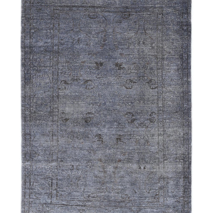 Overdye 3' 11" X 5' 8" Hand Knotted Wool Rug 3' 11" X 5' 8" (119 X 173) / Grey / Wool