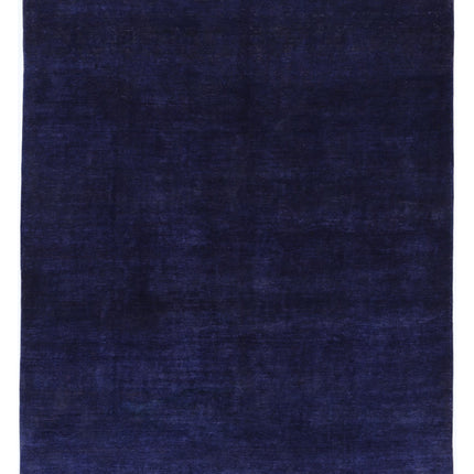 Overdye 8' 7" X 11' 1" Hand Knotted Wool Rug 8' 7" X 11' 1" (262 X 338) / Purple / Wool