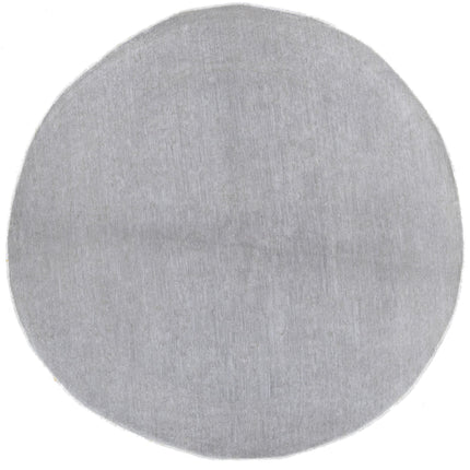 Overdye 6' 2" X 6' 0" Hand Knotted Wool Rug 6' 2" X 6' 0" (188 X 183) / Grey / Wool