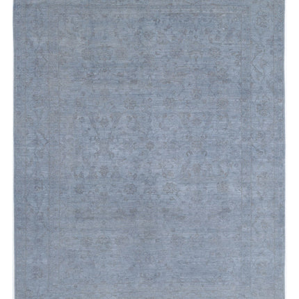 Overdye 9' 6" X 12' 6" Hand Knotted Wool Rug 9' 6" X 12' 6" (290 X 381) / Grey / Wool