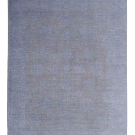 Overdye 9' 10" X 13' 1" Hand Knotted Wool Rug 9' 10" X 13' 1" (300 X 399) / Blue / Wool