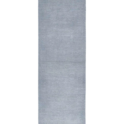 Overdye 2' 9" X 8' 10" Hand Knotted Wool Rug 2' 9" X 8' 10" (84 X 269) / Grey / Wool