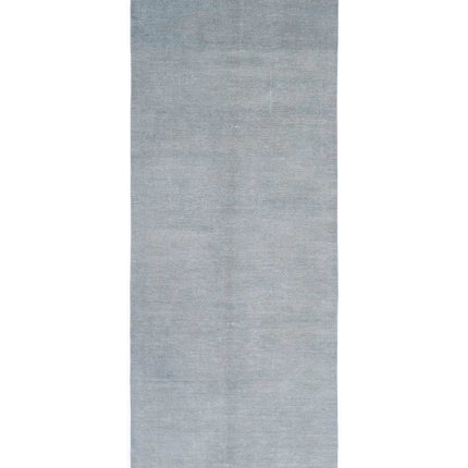 Overdye 5' 2" X 14' 10" Hand Knotted Wool Rug 5' 2" X 14' 10" (158 X 452) / Grey / Wool