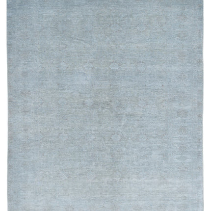 Overdye 6' 1" X 7' 11" Hand Knotted Wool Rug 6' 1" X 7' 11" (185 X 241) / Grey / Wool