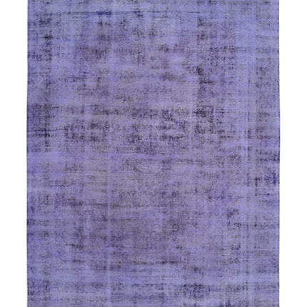 Overdye 7' 9" X 11' 2" Hand Knotted Wool Rug 7' 9" X 11' 2" (236 X 340) / Purple / Wool