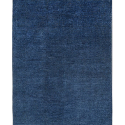 Overdye 4' 9" X 7' 2" Hand Knotted Wool Rug 4' 9" X 7' 2" (145 X 219) / Blue / Wool