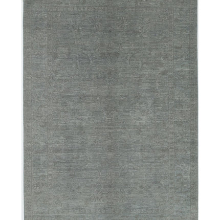 Overdye 6' 2" X 8' 10" Hand Knotted Wool Rug 6' 2" X 8' 10" (188 X 269) / Grey / Wool