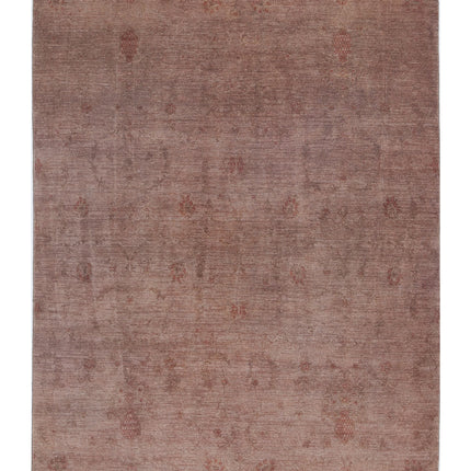 Overdye 6' 5" X 8' 7" Hand Knotted Wool Rug 6' 5" X 8' 7" (196 X 262) / Brown / Wool