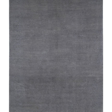 Overdye 9' 8" X 13' 9" Hand Knotted Wool Rug 9' 8" X 13' 9" (295 X 419) / Grey / Wool