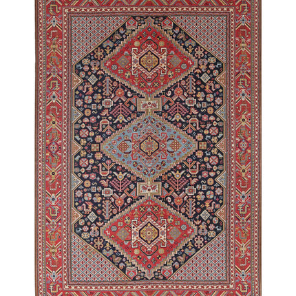 Qashqai 7' 11" X 11' 10" Hand Knotted Wool Rug 7' 11" X 11' 10" (241 X 361) / Blue / Wool