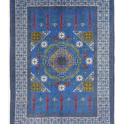 Revival 5' 8" X 7' 10" Hand Knotted Wool Rug 5' 8" X 7' 10" (173 X 239) / Blue / Wool
