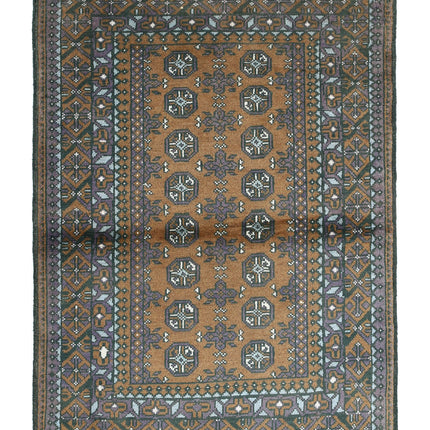 Revival 3' 5" X 4' 9" Hand Knotted Wool Rug 3' 5" X 4' 9" (104 X 145) / Taupe / Wool