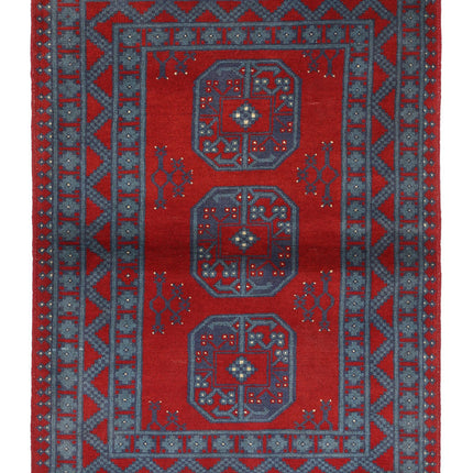 Revival 3' 6" X 4' 9" Hand Knotted Wool Rug 3' 6" X 4' 9" (107 X 145) / Red / Wool