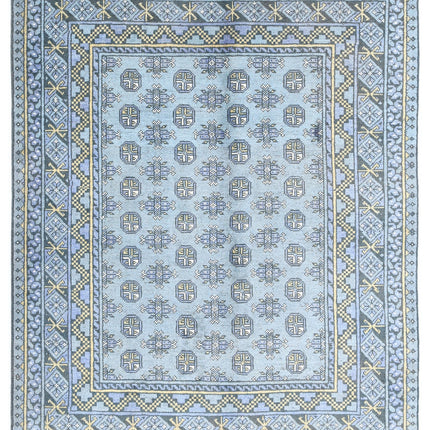 Revival 5' 2" X 6' 2" Hand Knotted Wool Rug 5' 2" X 6' 2" (158 X 188) / Blue / Wool