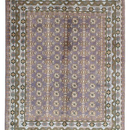 Revival 4' 11" X 6' 2" Hand Knotted Wool Rug 4' 11" X 6' 2" (150 X 188) / Purple / Wool