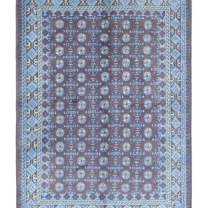 Revival 5' 6" X 7' 9" Hand Knotted Wool Rug 5' 6" X 7' 9" (168 X 236) / Purple / Wool