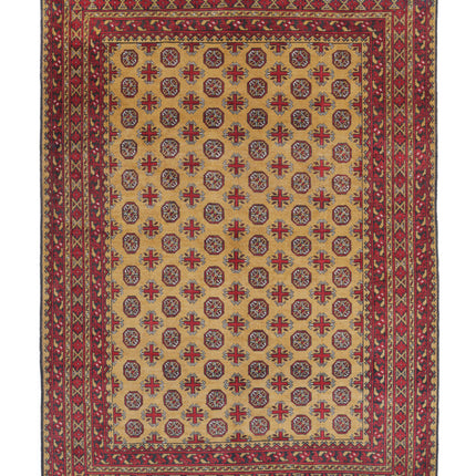Revival 6' 8" X 9' 4" Hand Knotted Wool Rug 6' 8" X 9' 4" (203 X 284) / Gold / Wool