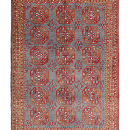 Revival 6' 8" X 9' 5" Hand Knotted Wool Rug 6' 8" X 9' 5" (203 X 287) / Grey / Wool