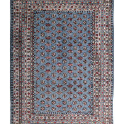 Revival 6' 8" X 9' 7" Hand Knotted Wool Rug 6' 8" X 9' 7" (203 X 292) / Blue / Wool