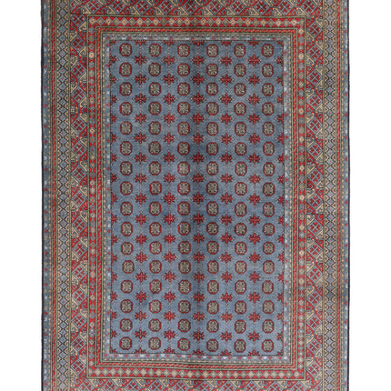 Revival 6' 8" X 9' 10" Hand Knotted Wool Rug 6' 8" X 9' 10" (203 X 300) / Blue / Wool