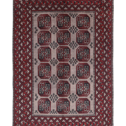 Revival 6' 5" X 9' 5" Hand Knotted Wool Rug 6' 5" X 9' 5" (196 X 287) / Grey / Wool