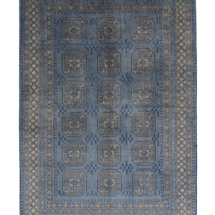 Revival 6' 9" X 9' 5" Hand Knotted Wool Rug 6' 9" X 9' 5" (206 X 287) / Blue / Wool