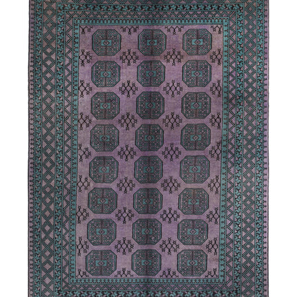 Revival 6' 7" X 9' 7" Hand Knotted Wool Rug 6' 7" X 9' 7" (201 X 292) / Purple / Wool