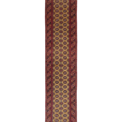 Revival 2' 6" X 12' 5" Hand Knotted Wool Rug 2' 6" X 12' 5" (76 X 379) / Gold / Wool