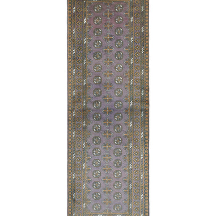 Revival 2' 9" X 9' 6" Hand Knotted Wool Rug 2' 9" X 9' 6" (84 X 290) / Purple / Wool