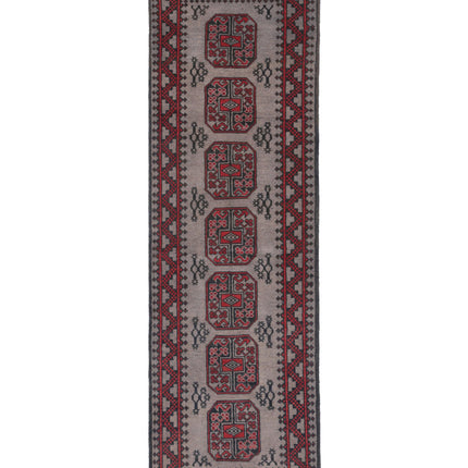 Revival 2' 8" X 9' 3" Hand Knotted Wool Rug 2' 8" X 9' 3" (81 X 282) / Grey / Wool