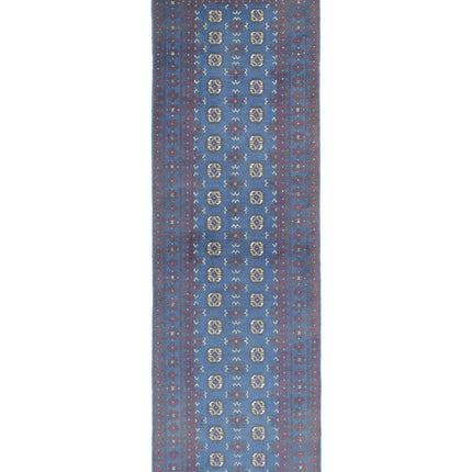 Revival 2' 9" X 9' 7" Hand Knotted Wool Rug 2' 9" X 9' 7" (84 X 292) / Blue / Wool