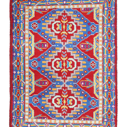Revival 2' 8" X 3' 10" Hand Knotted Wool Rug 2' 8" X 3' 10" (81 X 117) / Red / Wool