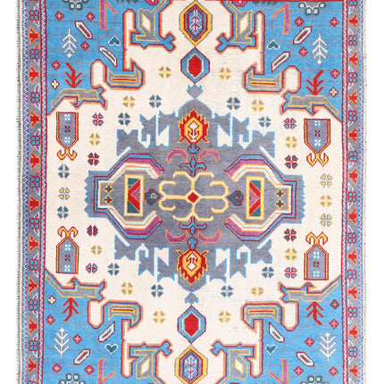 Revival 5' 0" X 6' 7" Hand Knotted Wool Rug 5' 0" X 6' 7" (152 X 201) / Ivory / Wool