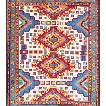 Revival 6' 1" X 7' 10" Hand Knotted Wool Rug 6' 1" X 7' 10" (185 X 239) / Ivory / Wool